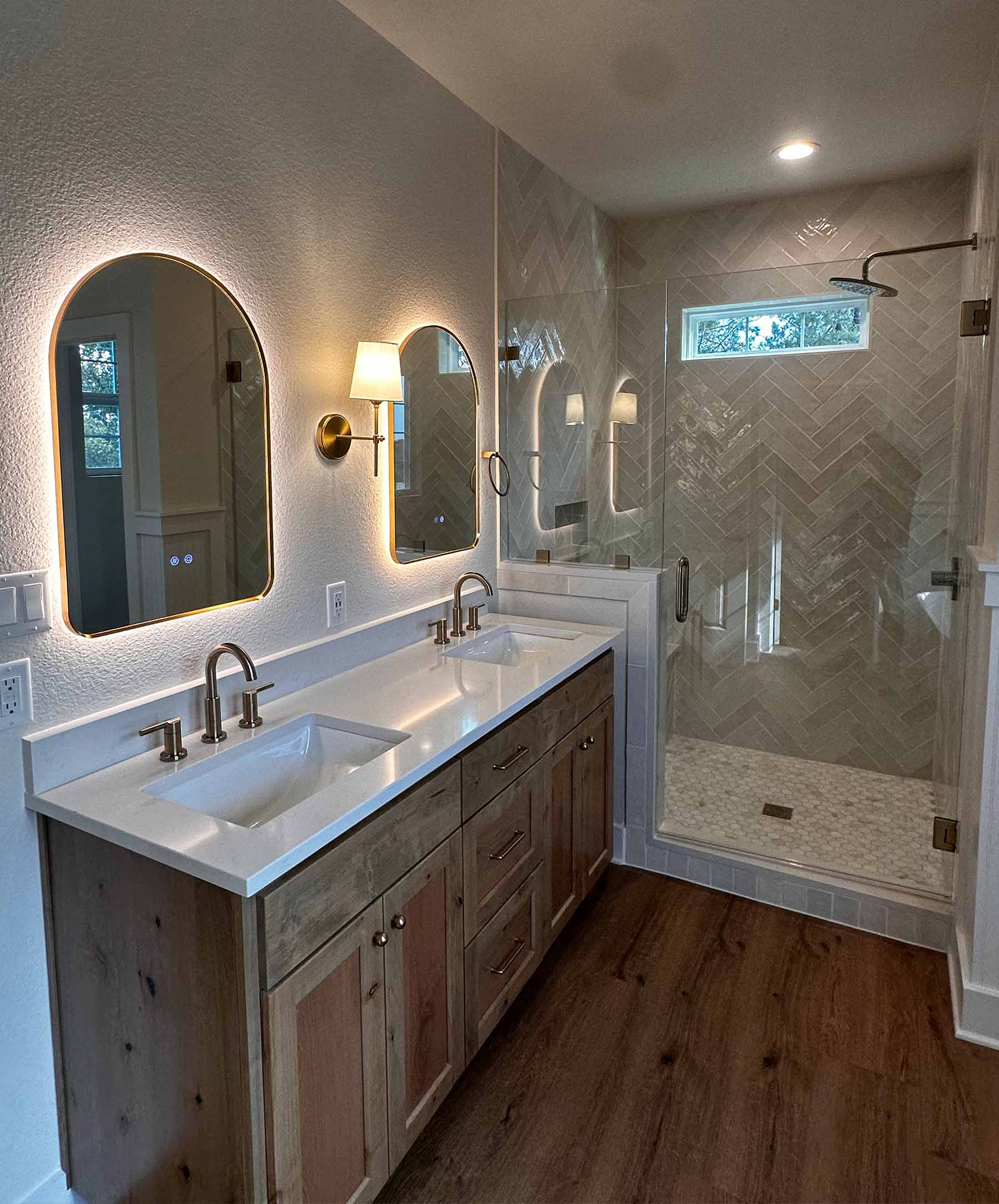 a4 Spa-style master bathroom in Cedar Park TX